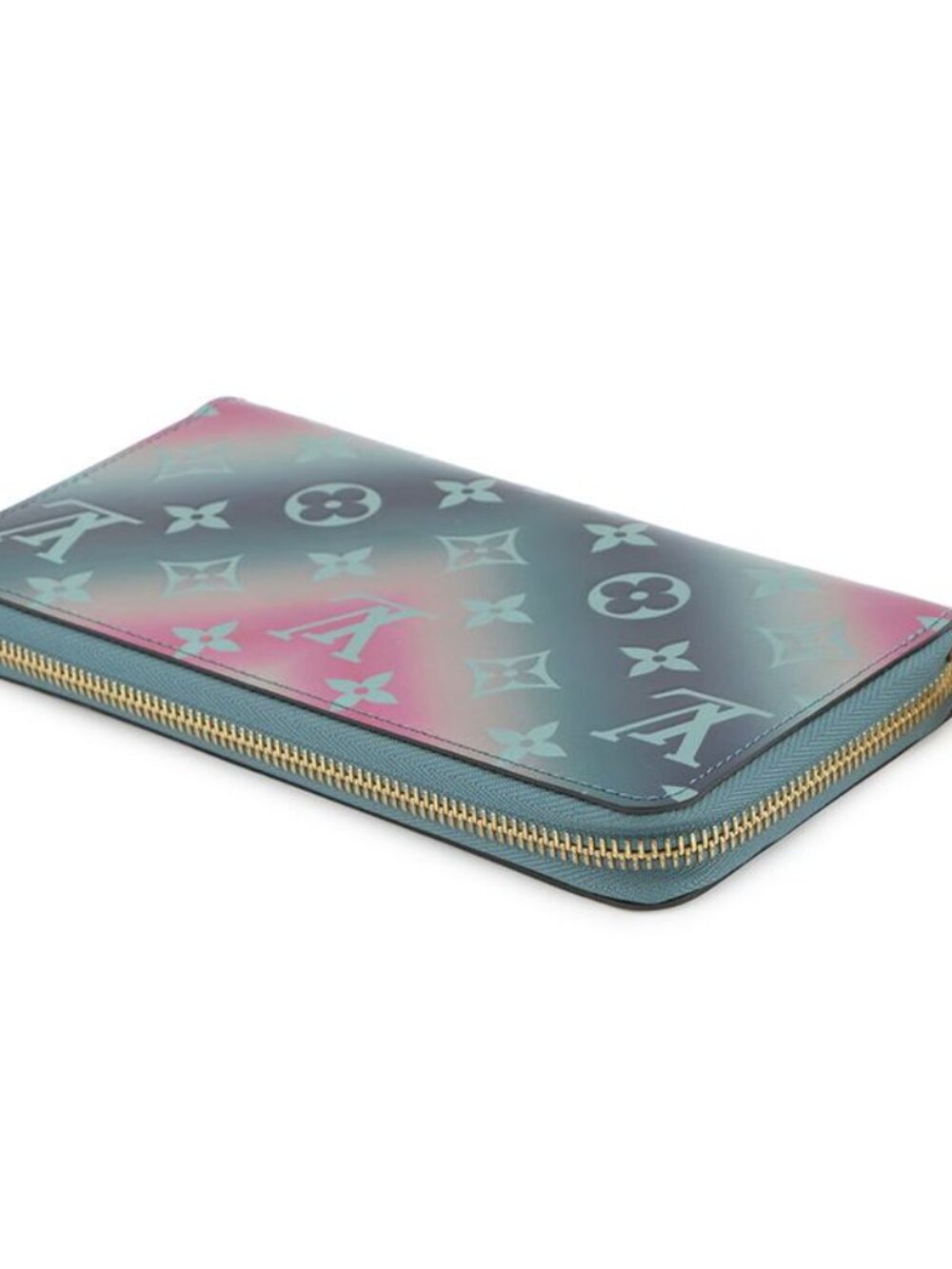 Louis Vuitton Wallet Monogram Vernis Zippy Blue Pink - Picture 2 of 10